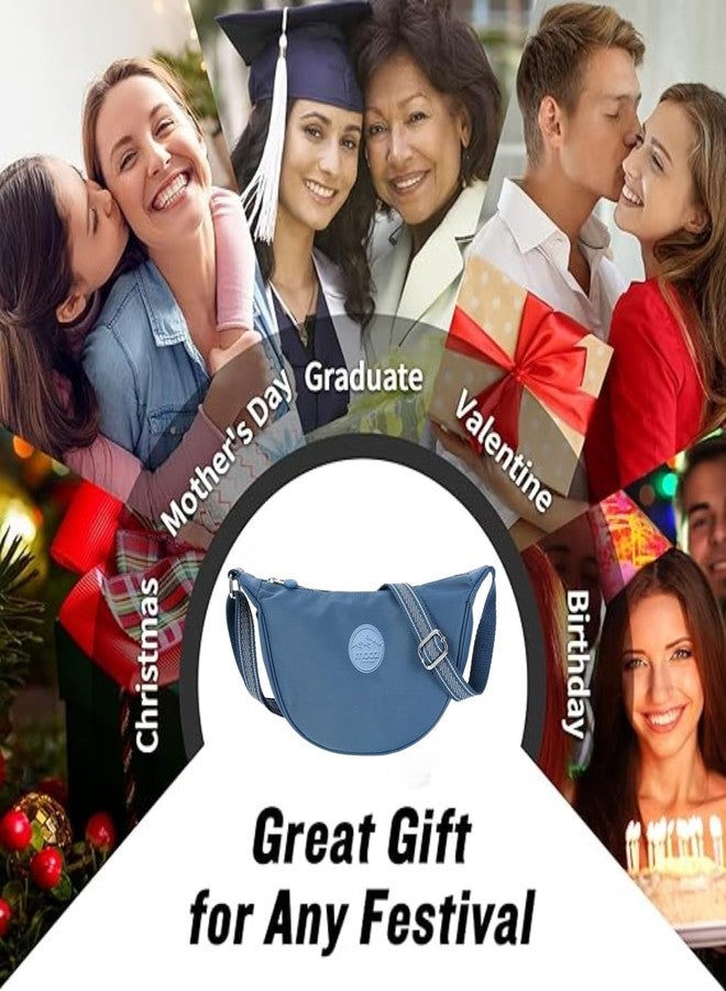 موكا حقيبة كتف نسائية من MOCA، حقيبة يد أنيقة بحزام كتف للنساء، خفيفة الوزن للاستخدام اليومي في السفر والمكتب والاستخدام غير الرسمي، تصميم متين (أزرق داكن) - Image 5